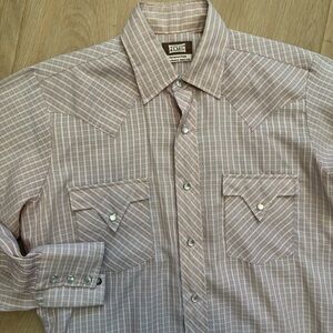 Vintage Fenton Pearl Snap Western Shirt Mens Medium ? Made USA